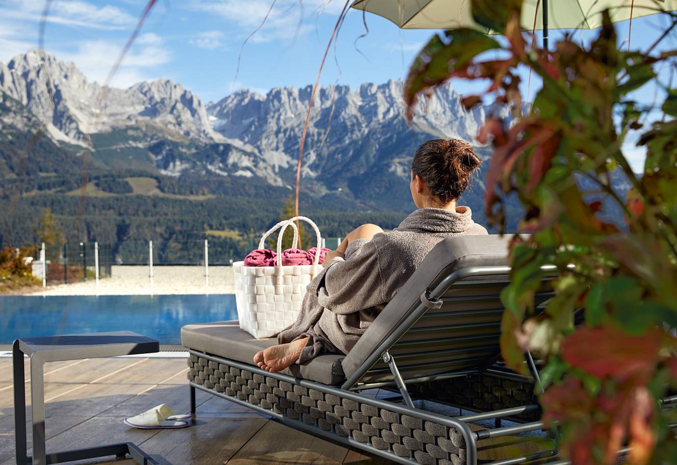 Relaxing at the Unlimited Mountain Pool