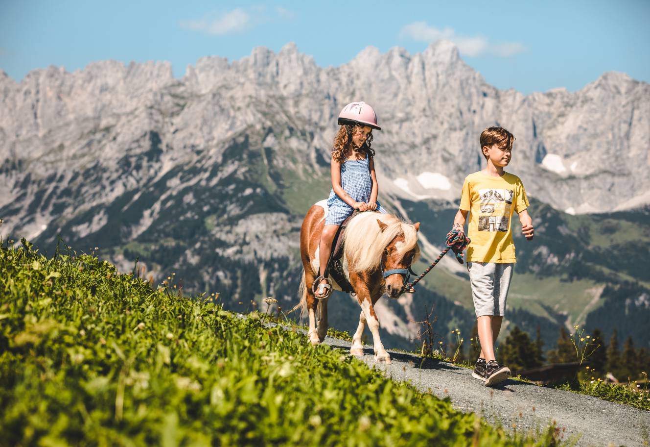  Children with pony at Astberg