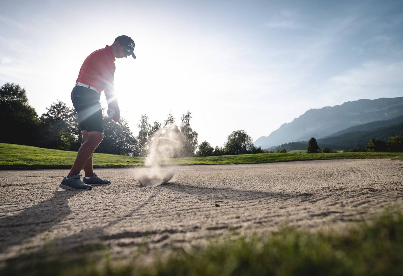 Golfer at the Wilder Kaiser Ellmau Golf Course