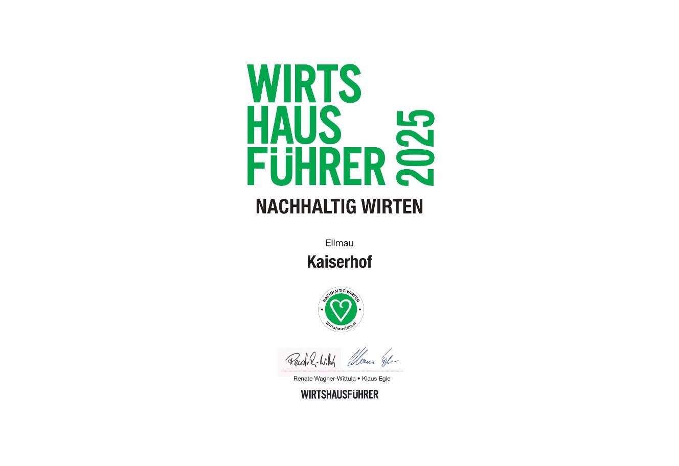 Award für Nachhaltiges Wirten