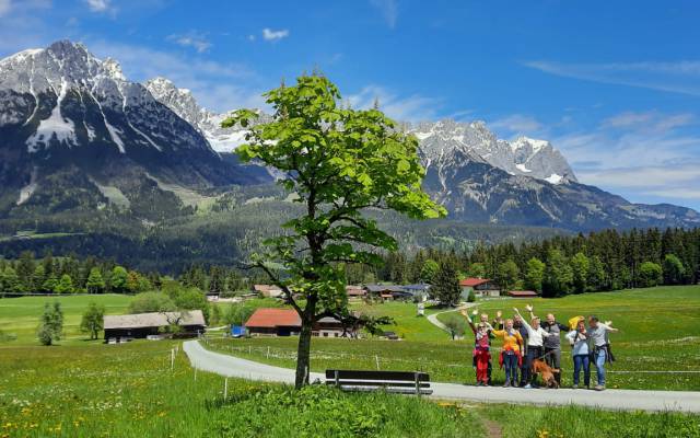 Turistická skupina v Ellmau