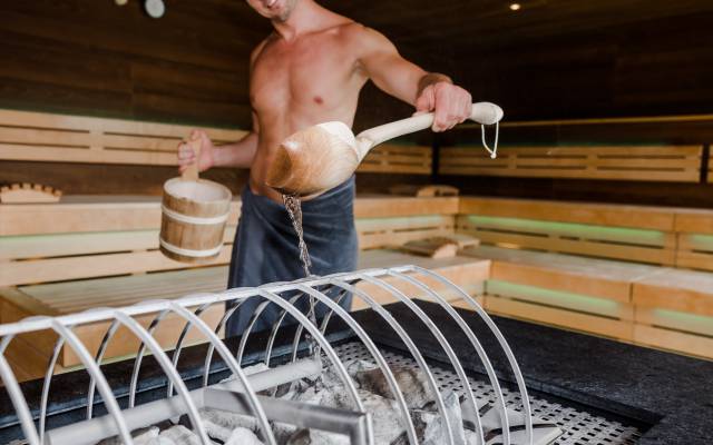 Sauna with infusion in the wellness area